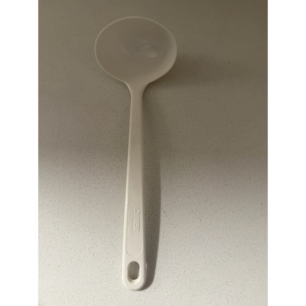 Vintage Pyrex Accessories Ladle 2109-1 White Plastic Soup Spoon 11" MADE IN USA